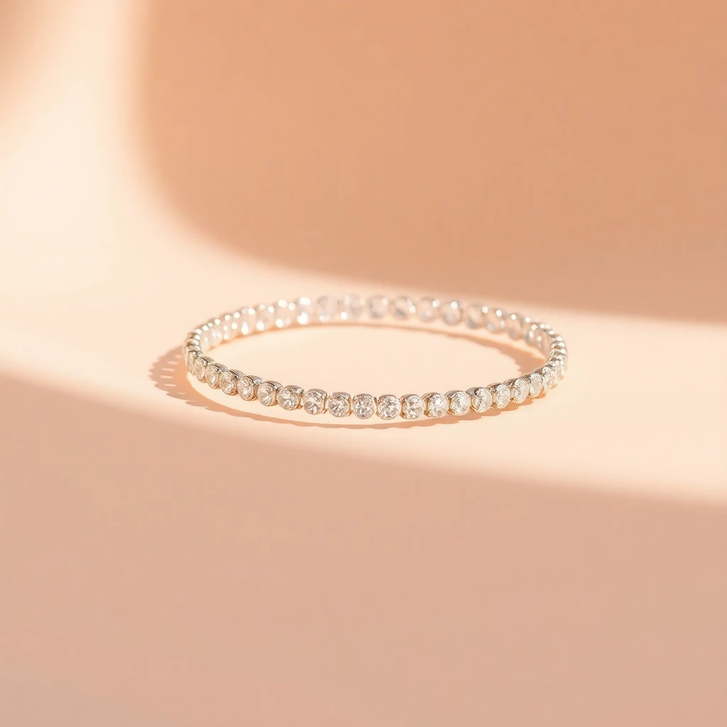 Bracelet Anneau Or Blanc